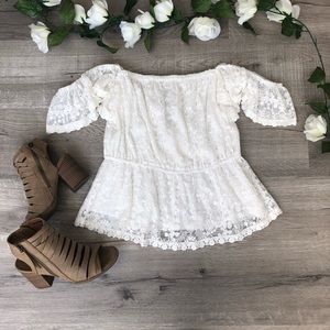 Anthropologie Cupcakes & Cashmere Lace Top